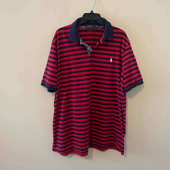 Ralph Lauren Other - Ralph Lauren Red and Blue Striped Polo Shirt